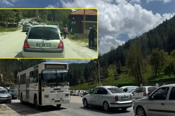 Isparta Gölcük tabiat parkına piknikçi akını